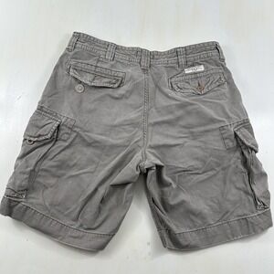 Polo Ralph Lauren Men Actual 35 Cargo Shorts Gray Military Baggy Army Grunge Y2K